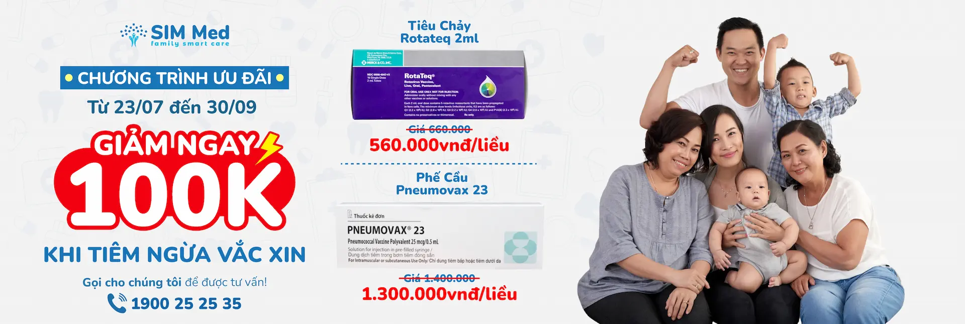 CT ưu đãi giảm ngay 100k cho vắc xin Tiêu chảy & Phế cầu