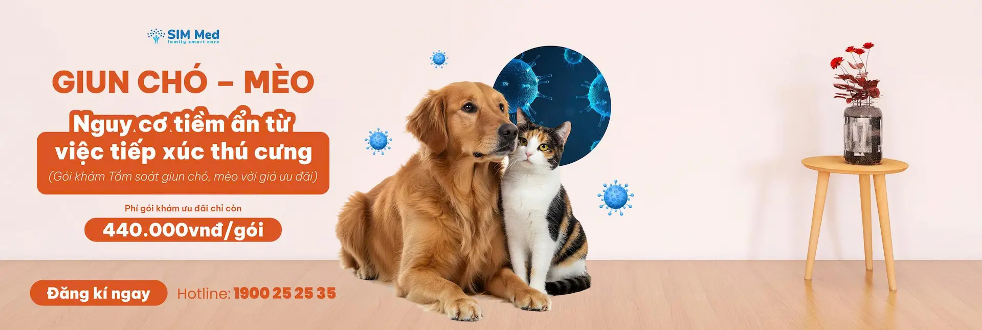 Ưu đãi xét nghiệm giun sán chó mèo